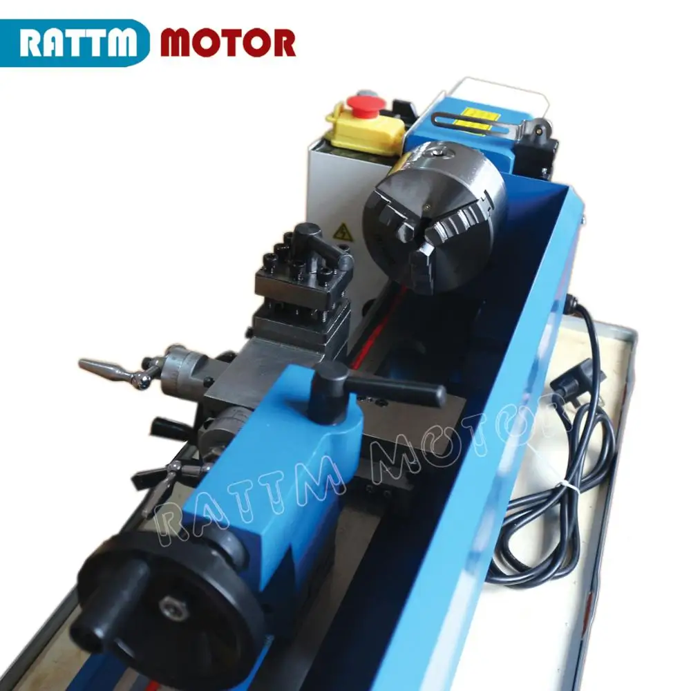 【EU】7" x 14" Mini Lathe Machine CJ 0618 550W for metal wood etc. Desktop woodworking machine Variable speed 220V