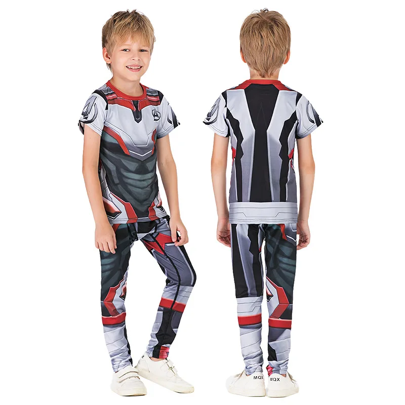 Kids MMA Boxing Set Compression Jerseys+Pants Children MMA Rashguard Training Tight T-Shirts Trousers Teenagers MMA Clothing