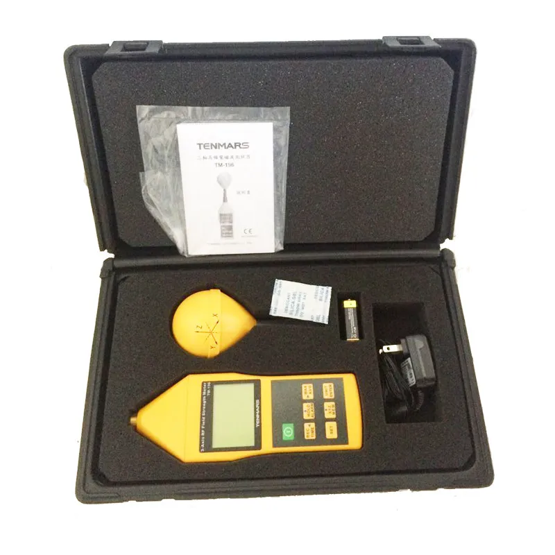 TENMARS TM-196 3-Axis EMF RF ElectroMagnetic Field Strength Meter 10MHz-8GHz