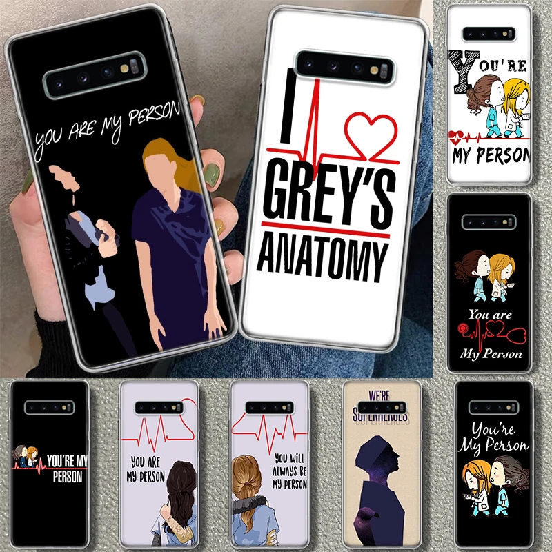 Greys Anatomy You Are My Person Phone Case Cover for Samsung Galaxy S20 S21 FE S22 S23 S24 Ultra S10 S10E S9 S8 Plus + Art Gift