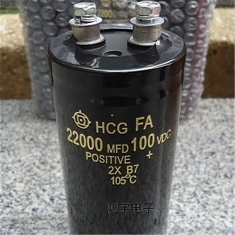 100V22000UF 22000UF100V العاكس مركبة كهربية العاكس مكبر كهربائي فلتر مكثف