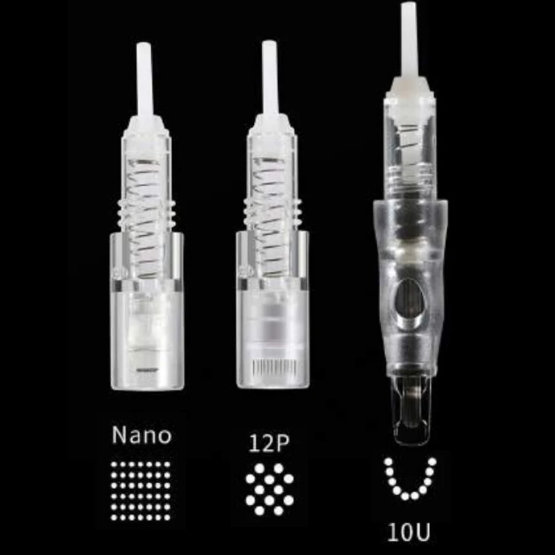 

10pcs Beauty Tattoo Needle Cartridge 10U 12p Nano MTS Disposable Sterilized Safety Tattoo Cartridge PMU Machines Supplies Kit