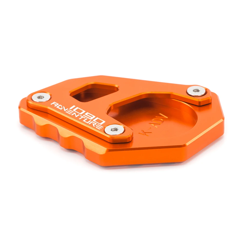 Para ktm aventura 1290 1050 1090 1190 adv super acessórios da motocicleta cnc kickstand pé suporte lateral extensão almofada placa de suporte