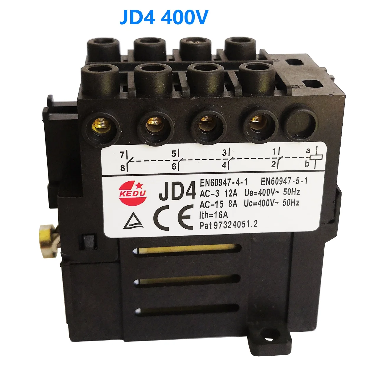 Imagem -04 - Kedu Jd4 Relé 230v 400v Nenhum 4no 10-terminalls 8-terminais