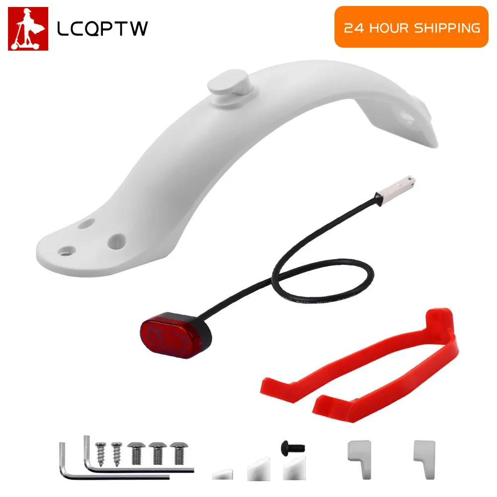 Mudguard Front Rear Back Fender Guard Wing Shelf Rear Tail Lamp Back Brake Light for Xiaomi Mijia Electric M365 Scooter pro part