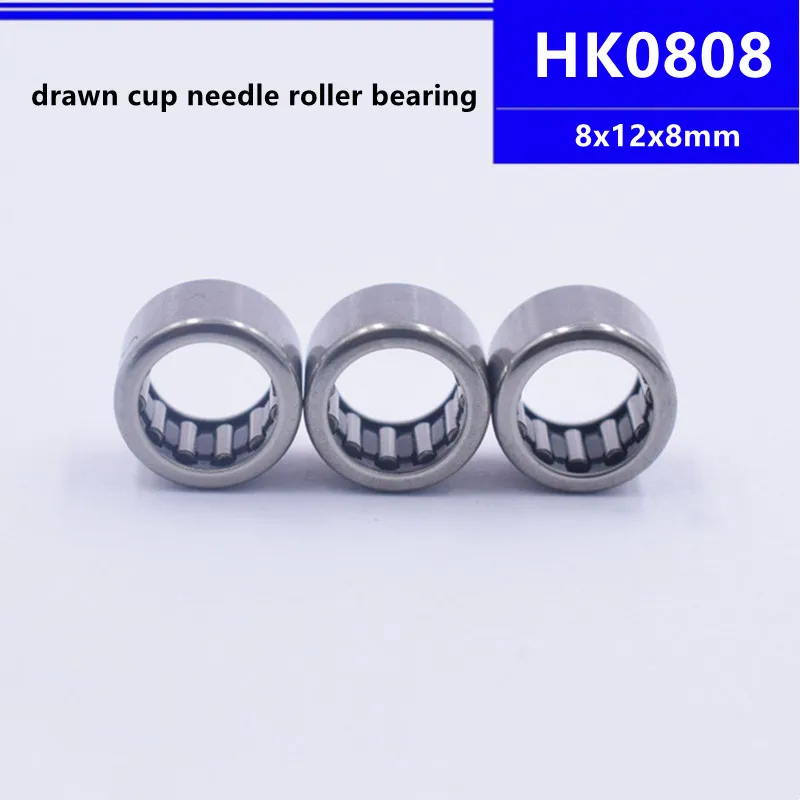 50pcs/100pcs high quality HK0808 8x12x8mm Needle Roller Bearing 8*12*8 mm HK081208