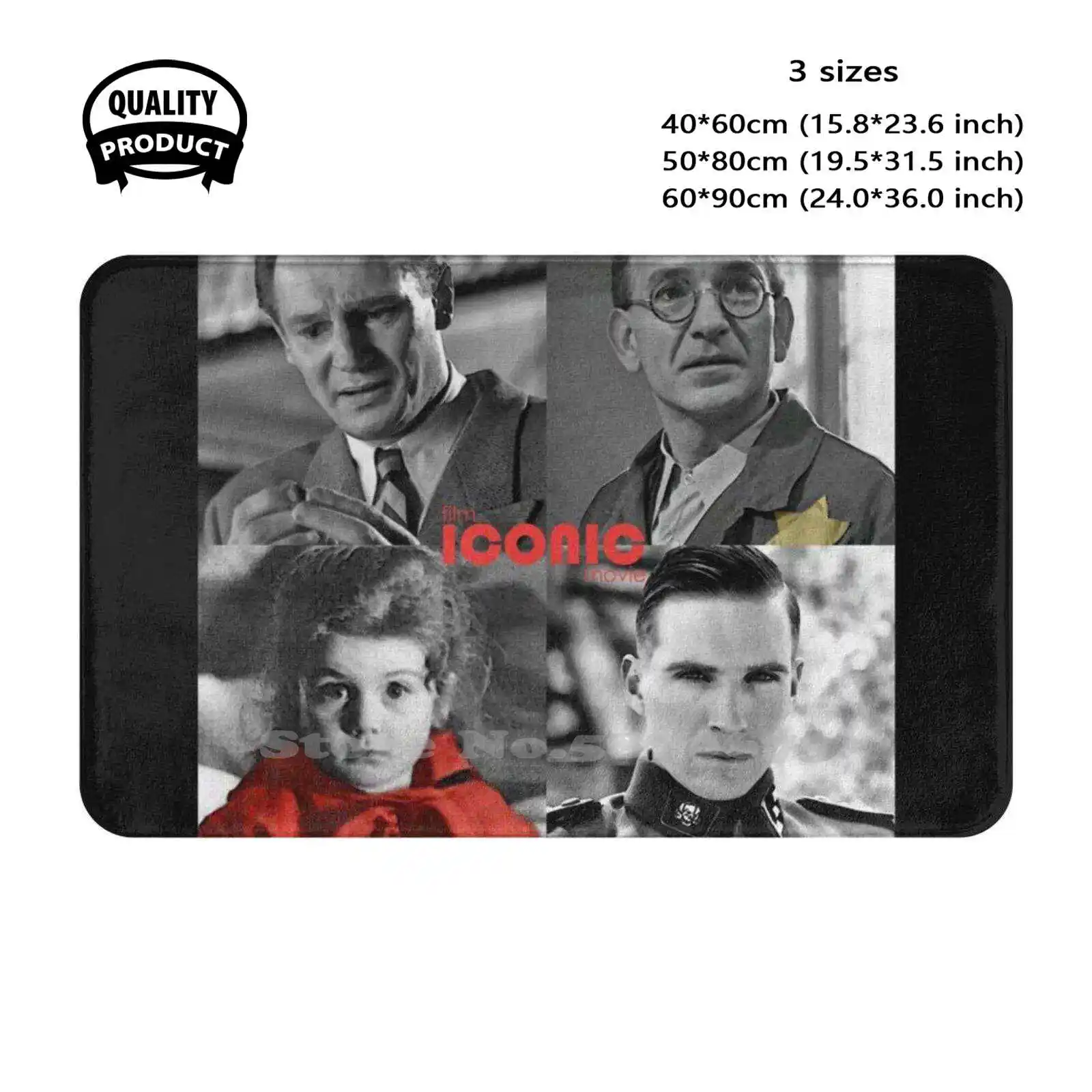 Film Iconic Movie-La Liste De Schindler-Et Blanc Soft Cushion Home Carpet Door Mat Car Rug La Liste De Schindler Schindlers