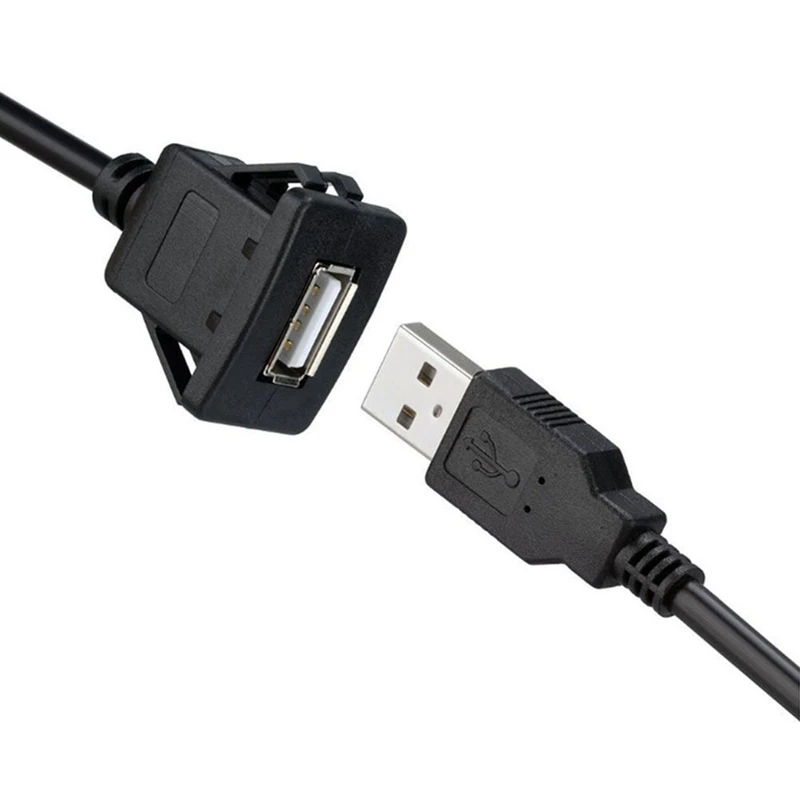 Táp Lô Xe Ô Tô Ban Xả Gắn USB Nam Đến Nữ Ổ Cắm Nối Dài Bảng Điều Khiển 1M