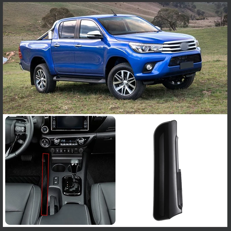 

For 2015-2021 Toyota Hilux ABS black car center console side storage box tray car interior decoration accessories