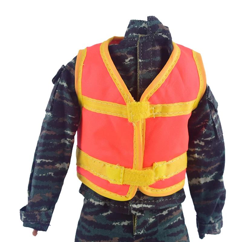 1/6 Scale Action Figure Accessory Lifeguard US Vest Sailing Suit Life Jacket Disaster Relief Suit Vest Coat For 12Inch Body Toy