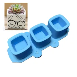 Square Silicone Flowerpot Mold for DIY Geometric Concrete Planter Cement Succulent Pot Epoxy Resin Concrete Mold Candle Pot Mold