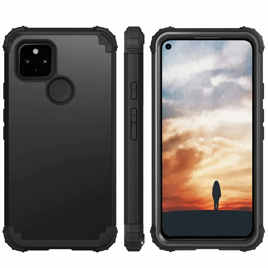 Heavy Duty Armor Rugged case Dust-Proof Shockproof Drop-Proof Scratch-Resistant Tough cover For Google Pixel 5A 5G