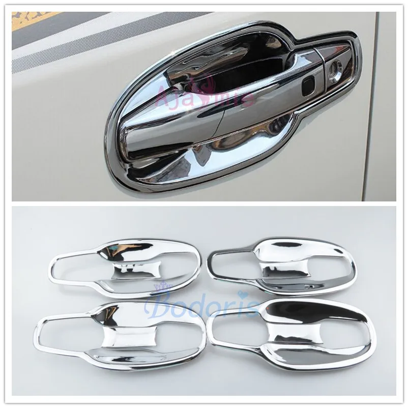 2008-2015 Door Handle Bowls Insert Trim Overlay Panel Frame Kit Chrome Car-Styling For Toyota Land Cruiser 200 Accessories