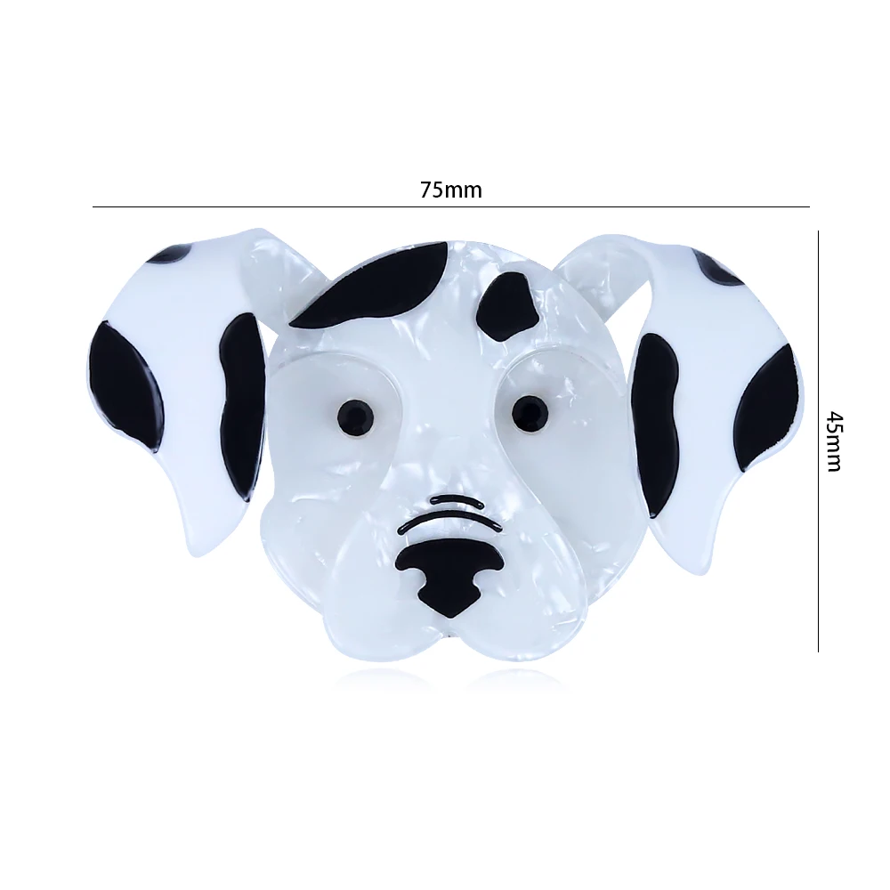 Spille acriliche per cani dalmata di moda per donne spilla animale in resina per cartoni animati spilla per gioielli per sciarpa decorazione di