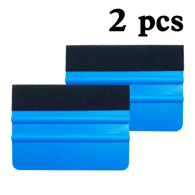 2 Pcs Vinyl Wrap Car Film Install Squeegee Carbon Fiber Wrapping Tool Auto Foil Window Tint Scraper Household Car Cleaning Tool