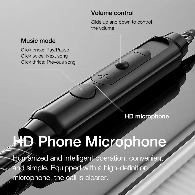 EARDECO 헤드폰 헤드셋 (마이크 포함) HiFi 유선 헤드폰 중저음 인이어 이어폰, 스포츠 와이어 폰 이어버드 모바일 헤드셋 스테레오