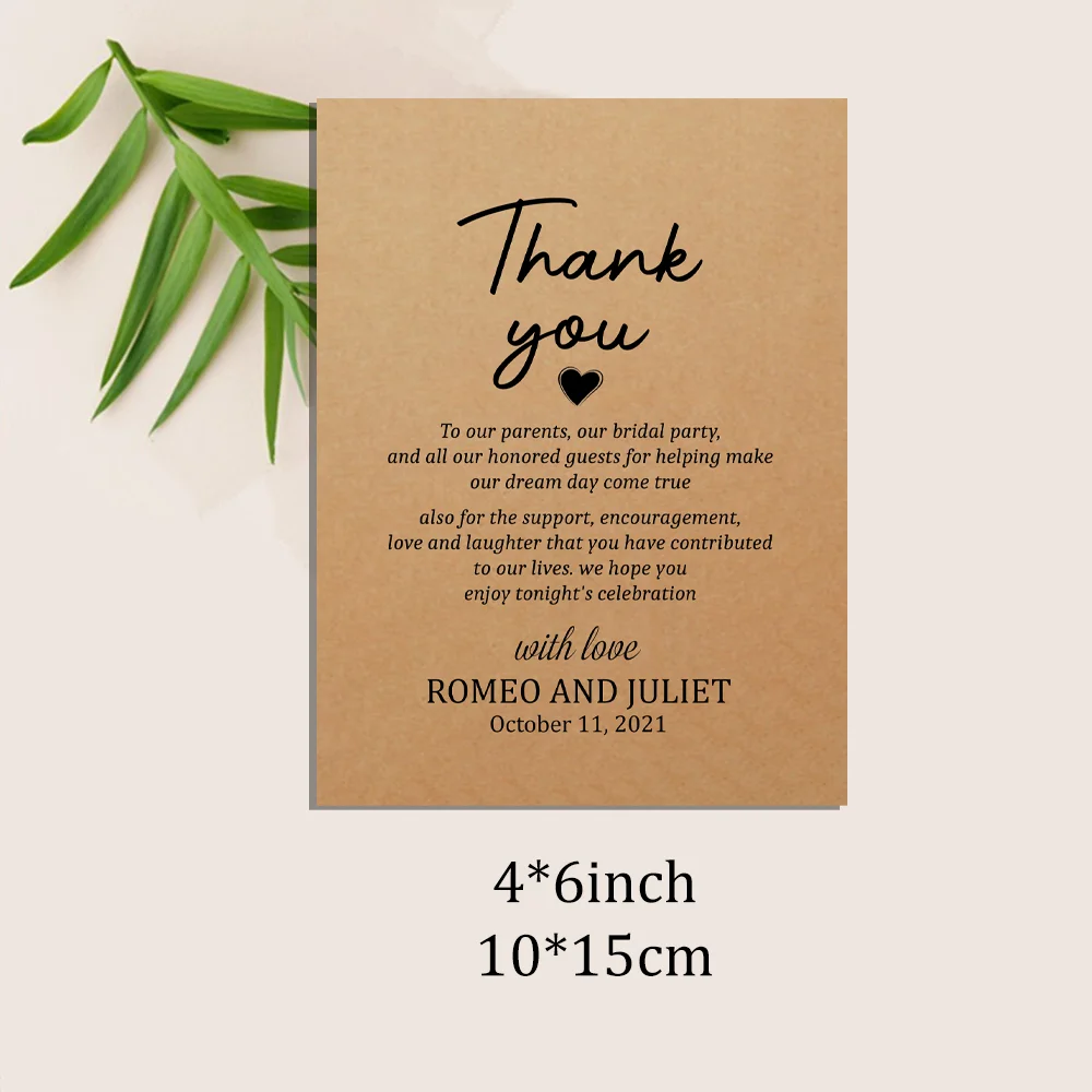 

Thank You Note Card, Wedding Gift