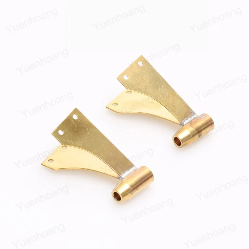 2pcs Brass Propeller Shaft Bracket Double Arm Axle Strut Holder Inner Dia 4mm Flexible Supporter DIY Handmade Parts for RC Boat