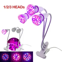 3 HEAD Plant grow Light Full Spectrum box tent room phyto Lamps indoor cultivo flower bloom Growing Greenhouse For Home Indoor