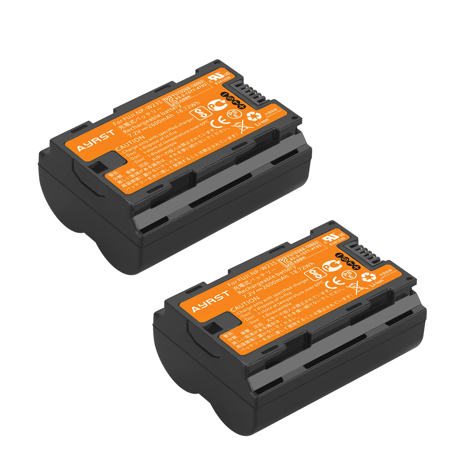 

2pcs 2600mAh NP-W235 NPW235 W235 Batteries replacement battery for Fujifilm Fuji X-T4, XT4 Digital camera