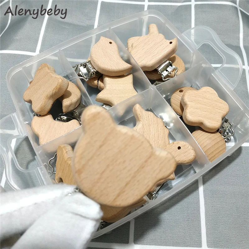 Деревянный зажим для соски, силиконовая бусина для кормления ребенка, держатель для прорезывания зубов, застежки для сосков, игрушка «сделай сам», цепочка для соски для кормления, прорезыватель