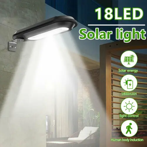 18 LED Waterproof Solar Wall Light LED Power Modern Garden Motion Sensor Ceiling Home Light Yard Lamp Portable Street lights