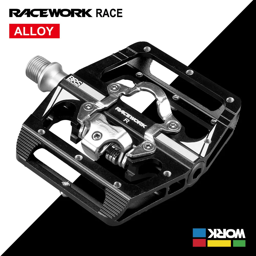 RACEWORK MTB Klickpedal-Set, einseitiger Clip, kompakter Doppelfunktions-Leistungsmesser, Pedalen, Plattform, Mountainbike-Pedale – Detail 3
