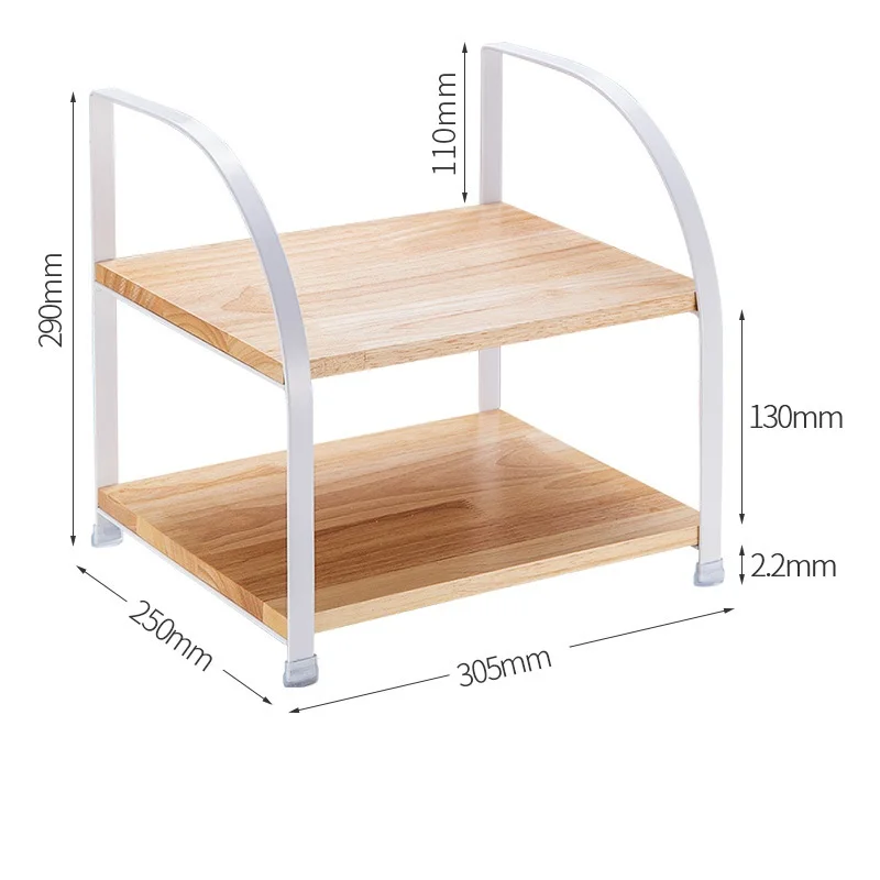 

Kitchen Floor-Standing Punch-Free Double Seasoning Spice Storage Rack