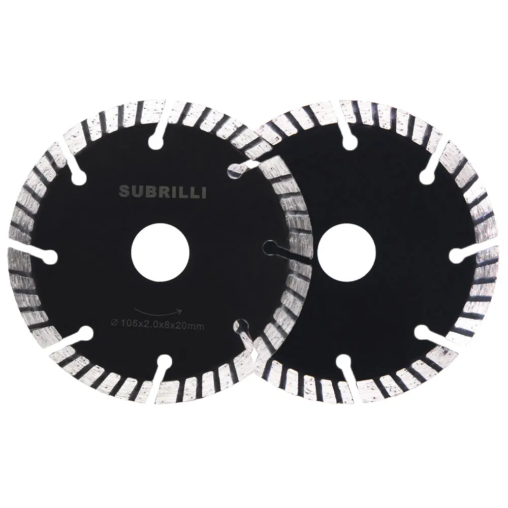 Бриллиантовое лезвие 4 дюйма, горячепрессованное турбо сегментное лезвие для резки бетона, твердого плитки, кирпича и мрамора, бетона, песчаника, гранита