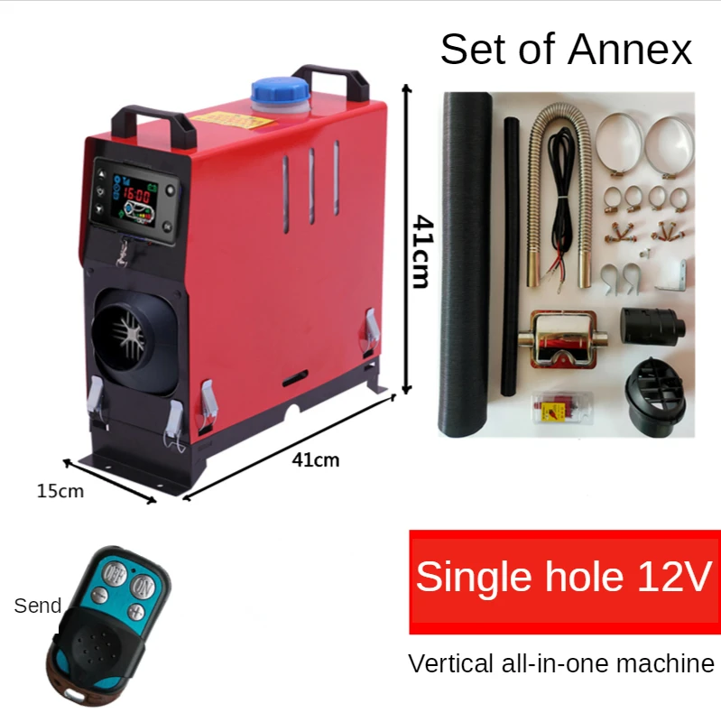 Aquecedor de ar diesel 5kw, 12v, 24v, aquecedor fixo de combustível, diesel, carro, estacionamento, saída de ar, interruptor lcd