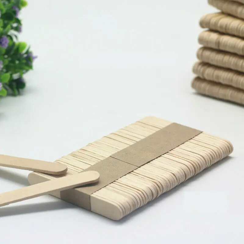 50Pcs Wood Popsicle Sticks Lolly Sticks Kids DIY Handmade Crafts Stick Showcase Your Creativity PM0281-PM0284