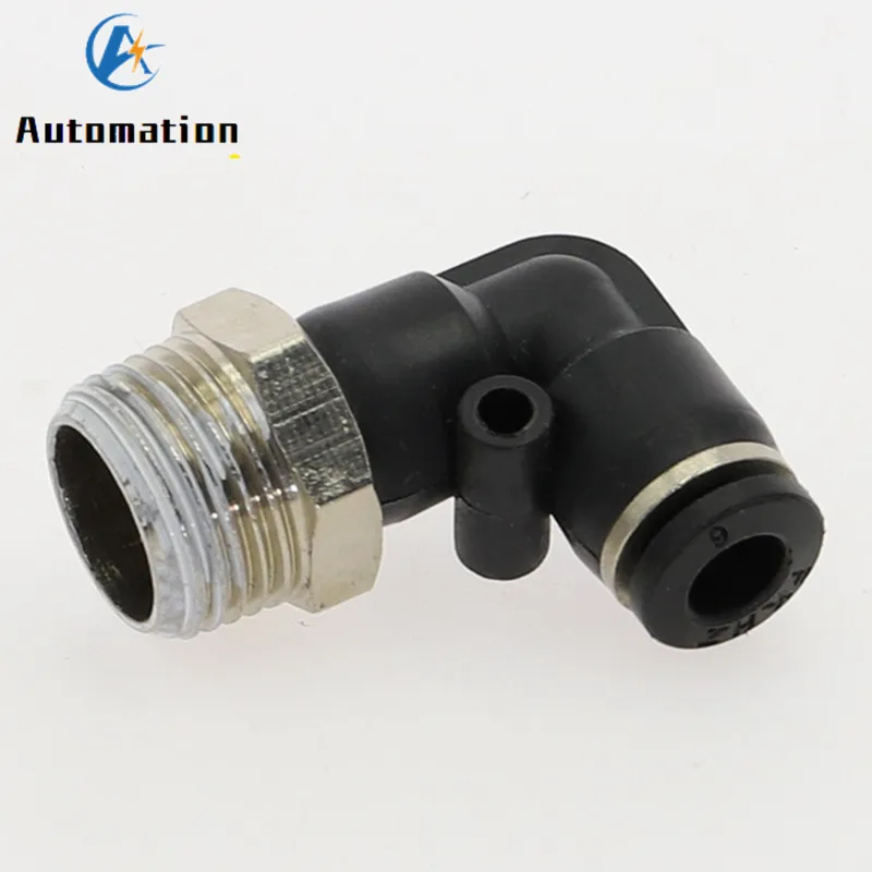 50pcs Lot  PL Elbow 90 degrees 4-M5 6-M5 Air Connector Pneumatic Fitting Quick Fittings 1/8