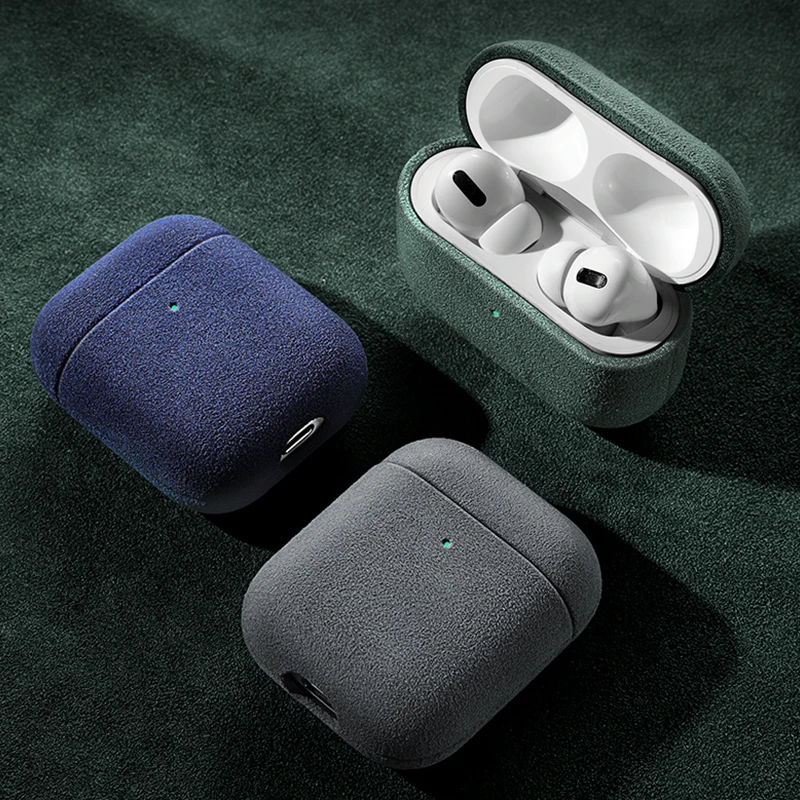 Italienische Alcantara Hülle für Apple Airpods Pro 2 Luxus Leders chutz hülle für Airpods Pro 2. Generation Kopfhörer hüllen