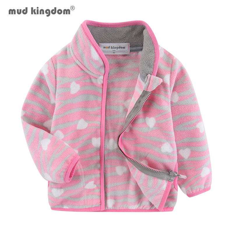 Mudkingdom giacche per bambini autunno manica lunga capispalla per bambini in pile Cartoon Car Dinosaur Zipper ragazzi ragazze cappotti