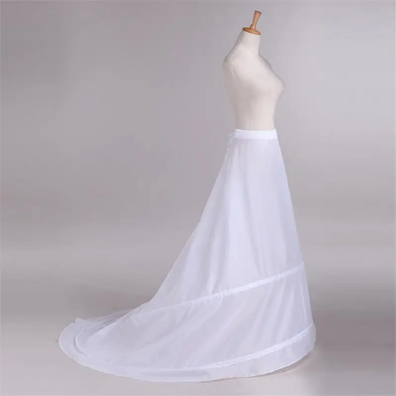 White Underskirt Wedding Skirt Petticoats Slip Wedding Accessories Chemise 2 Hoops For  Mermaid Tail Dress Petticoat Crinoline