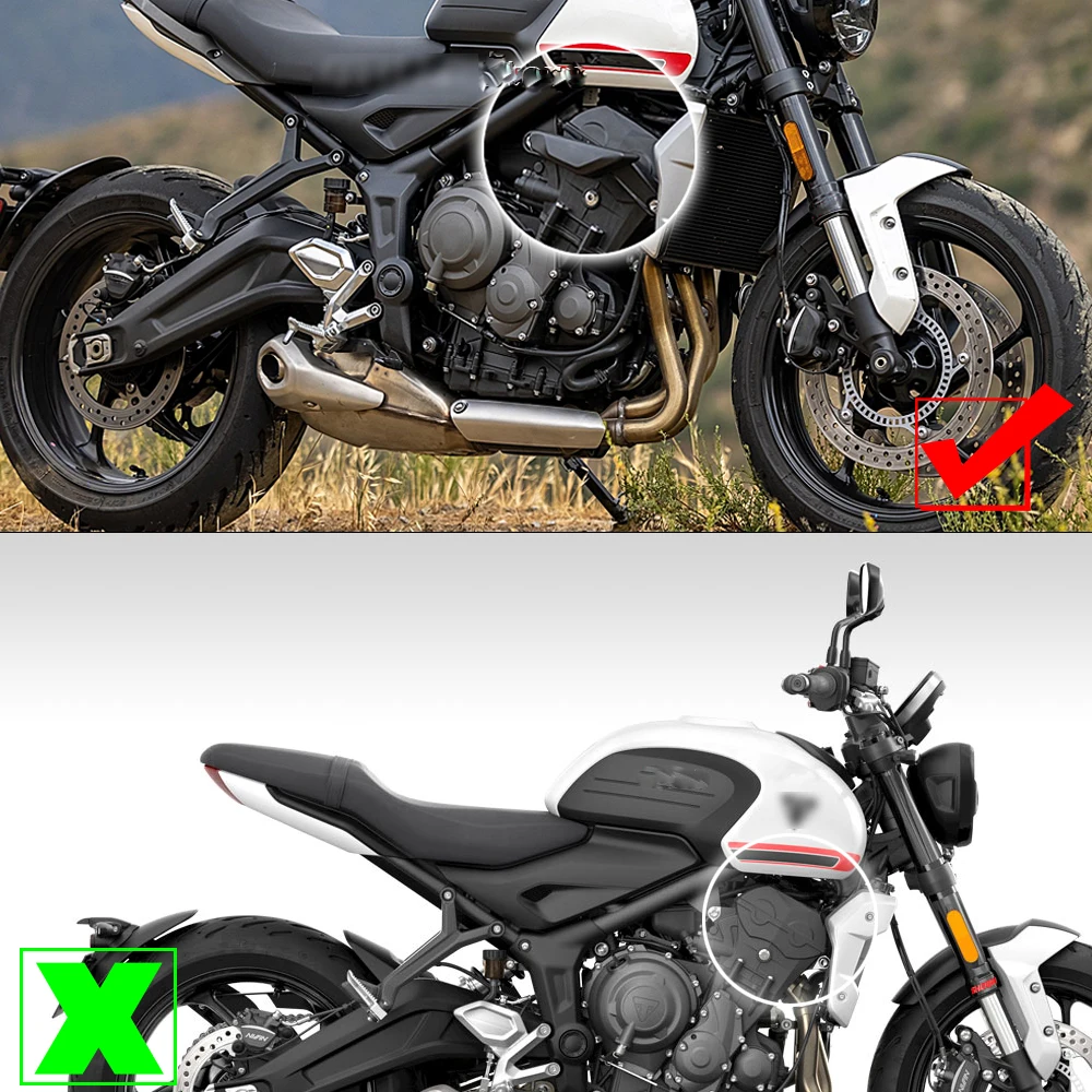 2021 2022 rama motocykla suwaki Fairing Guard osłona przed uderzeniem szpule spadająca ochrona pasuje do Trident 660 dla Trident660