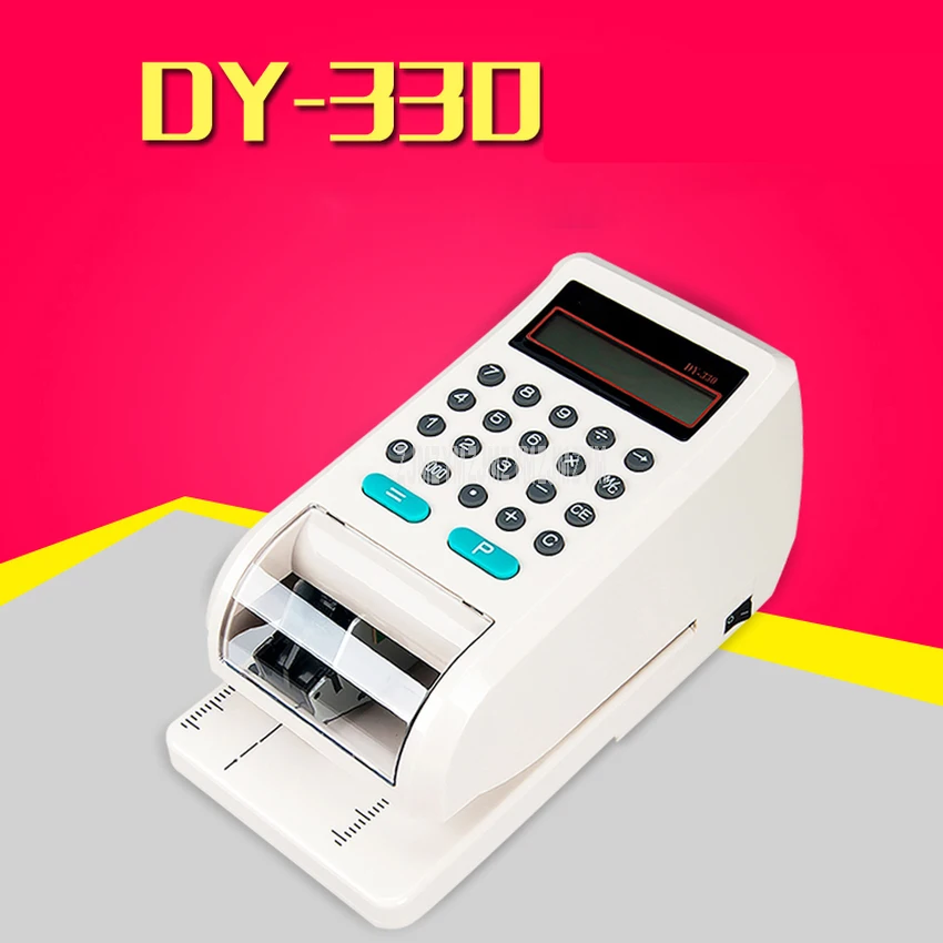 

DY330 Mini Type English Check Printer Chinese RMB Malaysian US Dollar Singapore SGD Euro Five-nation Cheque Printer 20W 220V