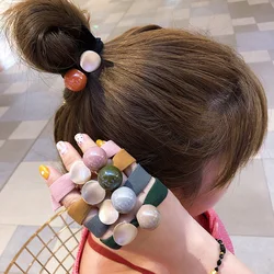 Heißer Verkauf Koreanische Einfache Scrunchie Frauen Mädchen Elastische Haar Gummi Bands Zubehör Krawatte Haar Seil Ring Halter Ornamente Kopfschmuck