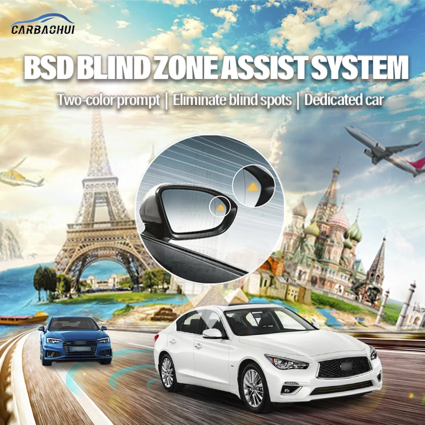 

Millimeter Wave Radar blind spot detection system BSD BSA BSM Monitoring Change Lane Parking assist For Infiniti Q50L 2014-2021