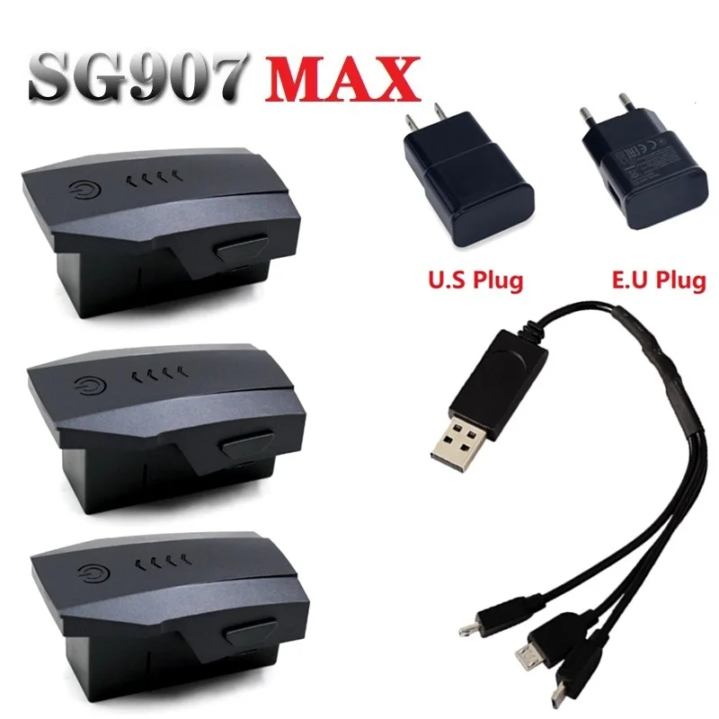 Original SG907MAX 7.6V 2600mAh Lithium Battery For SG907 MAX Drones GPS Smart Anti-Shake RC Quadcopter Spare Parts and charger