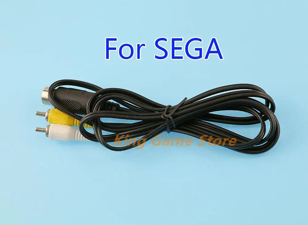 

50pcs 1.8M Game Audio Video AV Stereo Composite Cable For Sega Genesis 1 A/V RCA Connection Cord Wire For SEGA Genesis 1