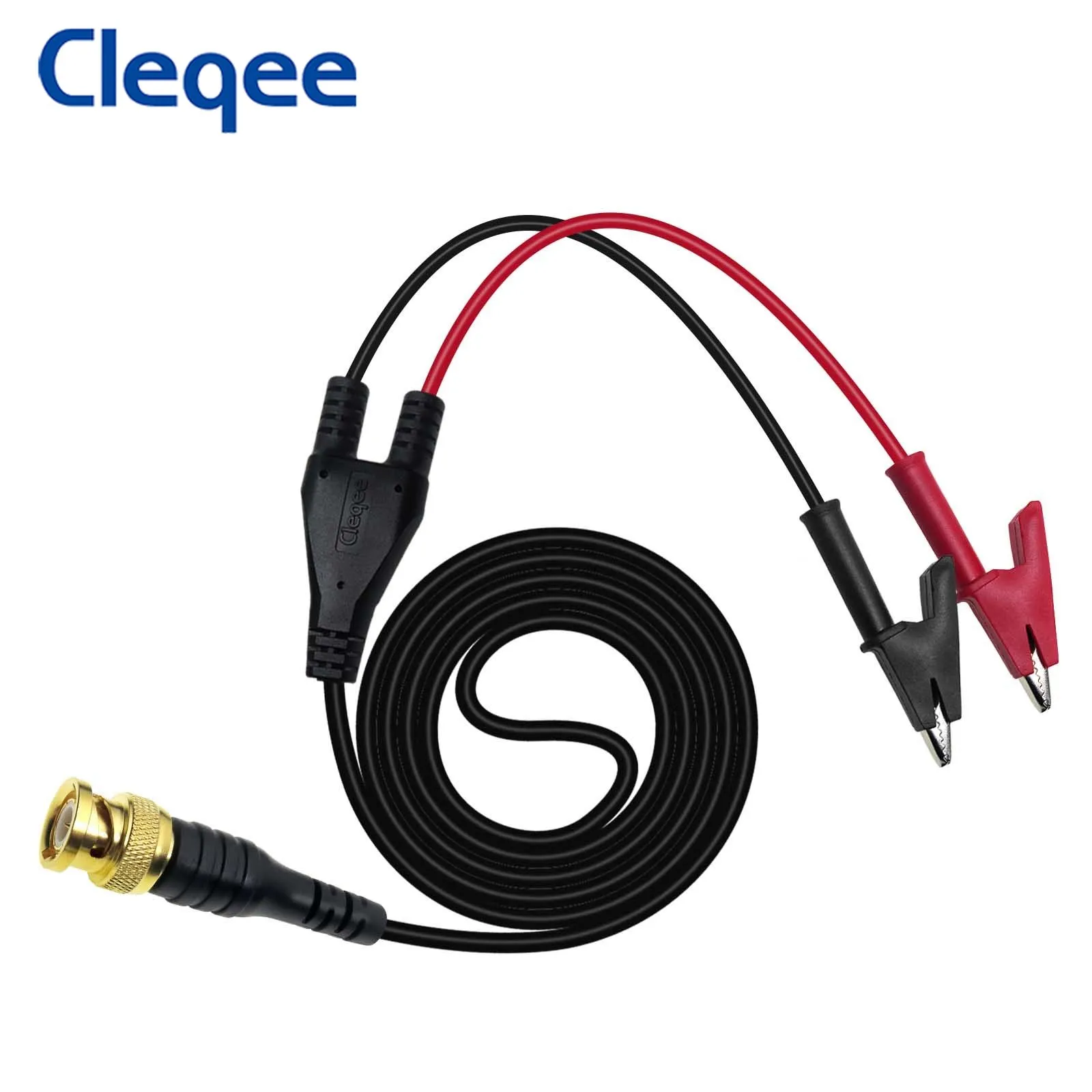 

Cleqee P1061 Gold-plated BNC Q9 To Copper Dual Crocodile Alligator Clips Oscilloscope Test Lead 120cm Probe Cable