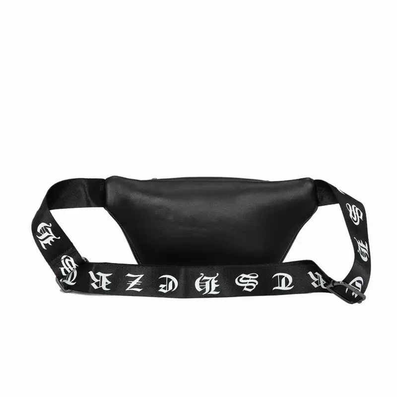 Cool Unisex Waist Bag Pu Leather Chest Bag Skull Fanny Pack Women Black Waist Pack Ladies Punk Belt Bag High Quality Bum Bag