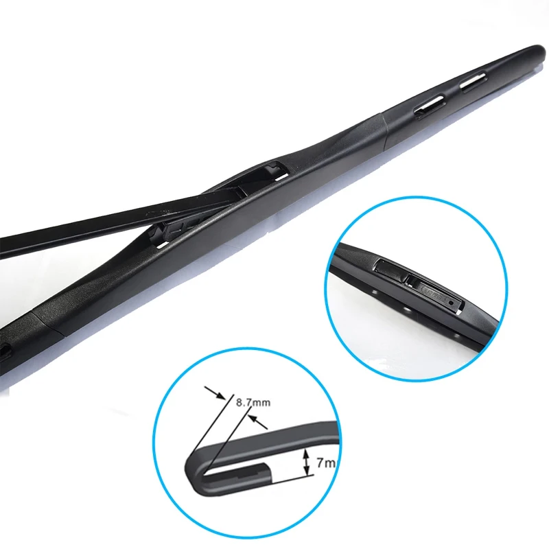 for KIA XCeed CD 2018 2019 2020 2021 2022 Frameless Durable Rubber Wiper Snow Scraping Front Windshield Brushes Car Accessories