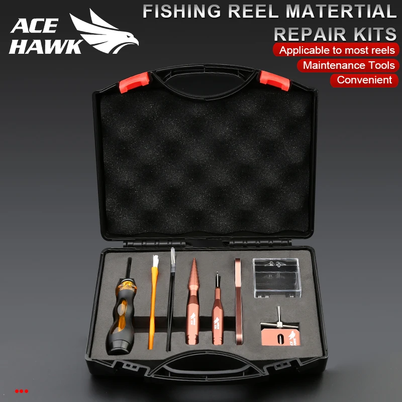 Ace Hawk DIY Baitcasting Fishing Reel Matertial Repair Kits Combo  Maintenance Tools Spool Dismantling Device Pin 