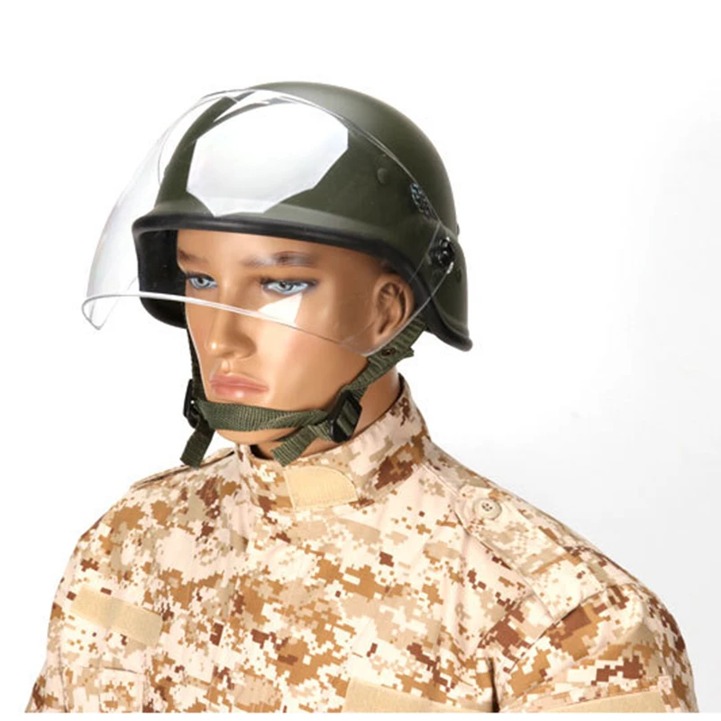 パスgt-airsoft戦術M88保護ヘルメット、クリアバイザー