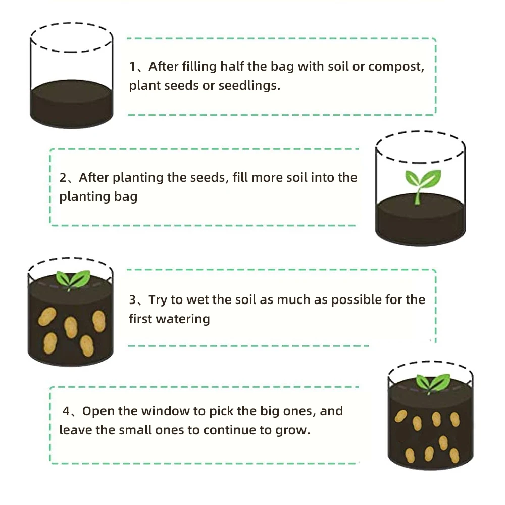 Roślina ogrodowa wzrost torba domu ziemniaków cieplarnianych warzyw torba do sadzenia nawilżający pionowy ogród powiększająca torba sadzonka pot #