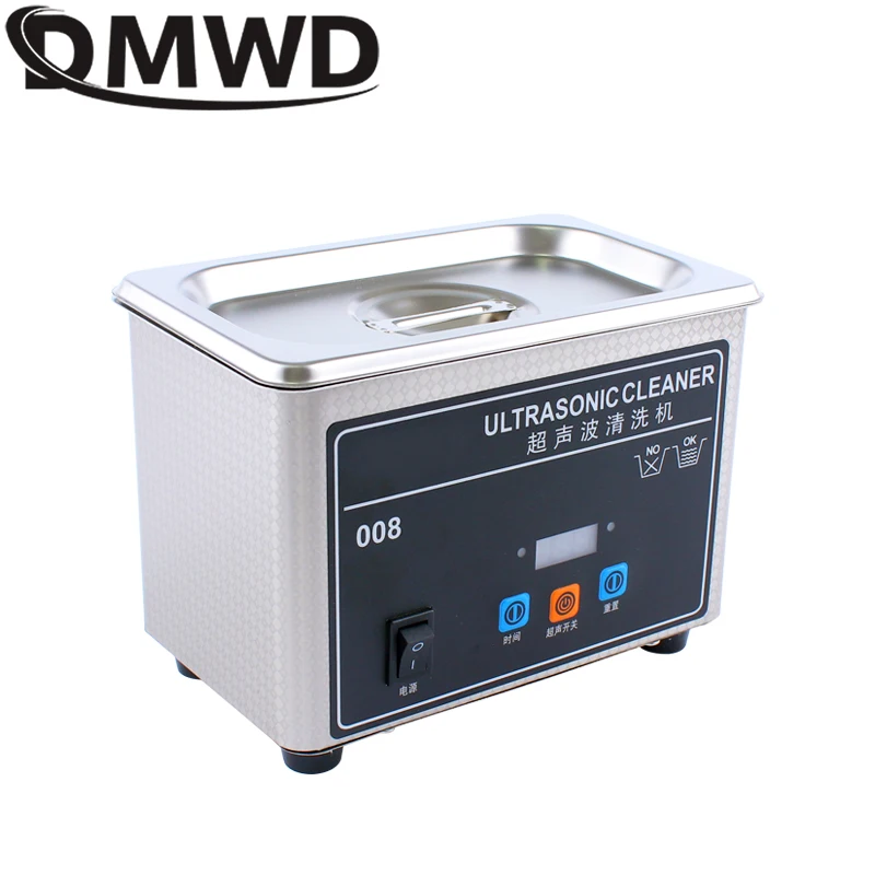80W Ultrasonic Cleaner Bath Stainless Steel Wash Tank Ultrasound Wave Jewelry Watches Glasses Circuit Board Cleaning Machine