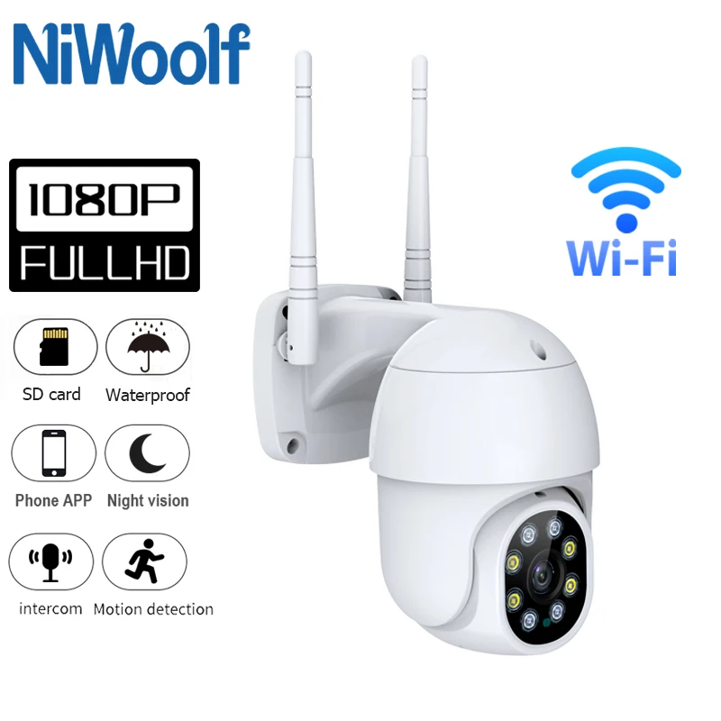 

1080P HD WiFi Camera Outdoor Waterproof Auto-follow WIFI & WLAN Network IP Camera Compatible With Android&IOS Phone APP