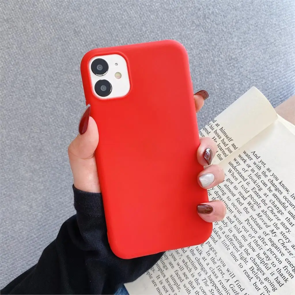 Candy Farbe Silikon Telefon Fall Für iphone 13 14 Pro Max Funda Für iphone 11 12 Pro max 13 mini 14 Plus Matte Zurück Abdeckung Coque – Detail 8